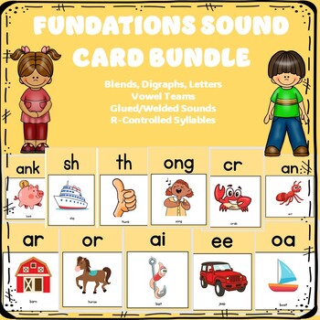 Preview of **FUNDATIONS SOUND CARD BUNDLE** Blends, Digraphs, Glued, R-Controlled