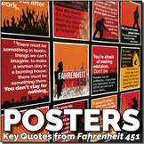{Fahrenheit 451} Key Quotes POSTERS