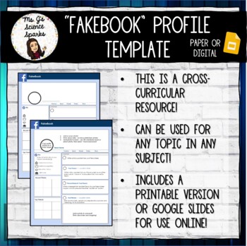 fakebook template online