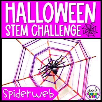 Preview of Fall and October STEM Activities | Spider Web Halloween STEM Challenge