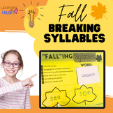 "Fall"ing Syllables! Breaking Syllable Practice (Fall Version)