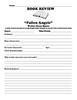 “Fallen Angels” BOOK REVIEW by Northeast Education | TPT