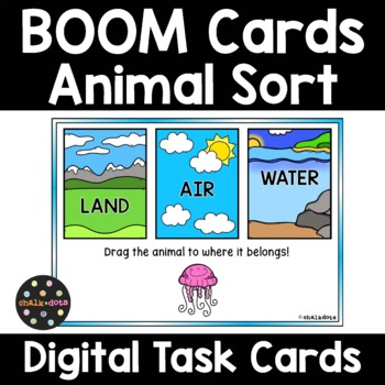 Preview of Animal Sort Air Land Water BOOM Cards