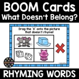 Which One Doesn't Belong BOOM Cards | Rhyming Words
