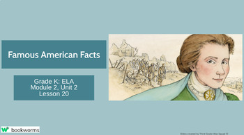 Preview of "Famous American Facts" Google Slides- Bookworms Supplement