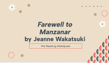 Preview of "Farewell to Manzanar" WebQuest - Pre Reading