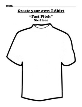 “Fast Pitch” T-SHIRT WORKSHEET by Northeast Education | TPT