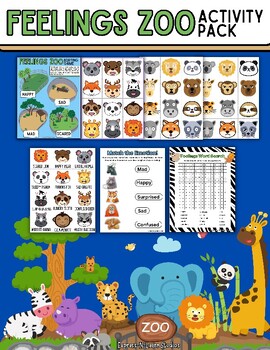 Preview of "Feelings Zoo" Activity Pack Freebie