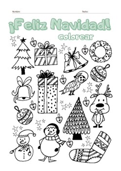 Preview of ¡Feliz Navidad! - Christmas Fun Activities and Worksheets in Spanish