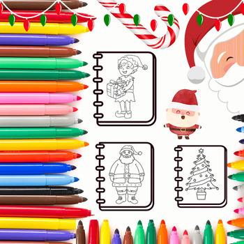 Preview of "Festive Christmas Coloring Pages and Holiday Cheer Delight"
