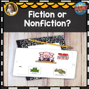 Preview of  Fiction Nonfiction BOOM CARDS