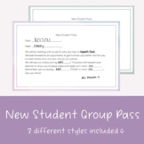 *Fillable* New Student Group Pass 