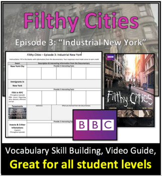 Preview of "Filthy Cities: Industrial New York City" - Video Graphic Organizer
