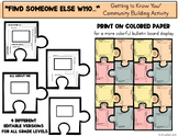 "Find Someone Else Who... " Class Puzzle Piece Bulletin Bo
