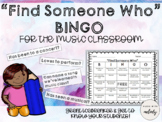 "Find Someone Who" BINGO for the Music Classroom- Great Ic