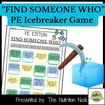 Preview of "Find Someone Who" Icebreaker game for Physical Education: Back to School