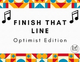 'Finish That Line' Optimist Edition