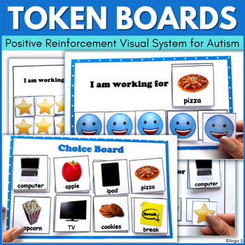 Preview of I Am Working for... Token Boards Positive Behavior Management System for Autism