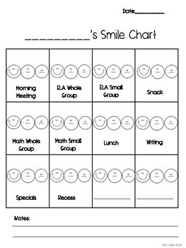 Smile Chart: Home to School Communication *EDITABLE* #hotdeals by Mrs Oaks