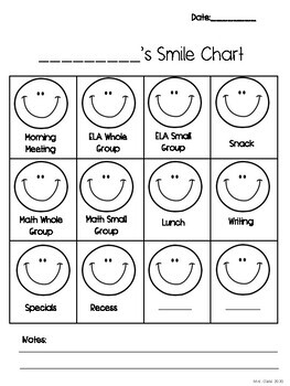 Smile Chart: Home to School Communication *EDITABLE* #hotdeals by Mrs Oaks