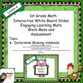Preview of  First Grade IreadyⓇ Math Unit 1 Missing Addends with Number Bonds