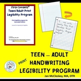  First Strokes Print Handwriting for Teen-Adult- Individual