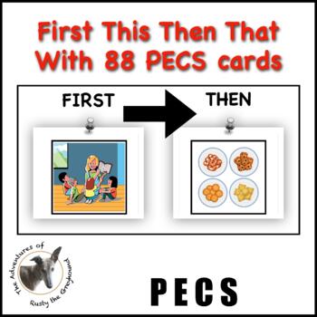 Preview of “First This, Then That” With 88 Picture Cards SEL, PBIS