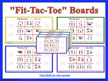 Preview of "Fit-Tac-Toe" Exercise and Physical Activity Game Boards