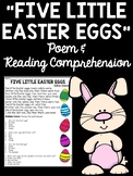 "Five Little Easter Eggs" Poem Reading Comprehension Works