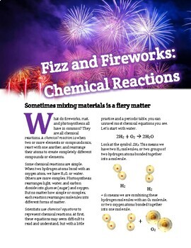 chemical equation of fireworks
