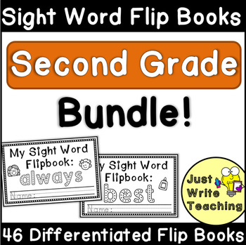 Second Grade Sight Word Flip Book Bundle (FlipBooks) by Just Write Teaching