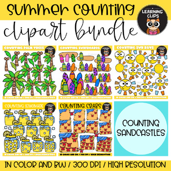 Preview of *Flash Deal: Summer Counting Clipart Bundle