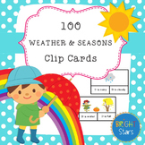 100 Weather & Seasons Clip Cards