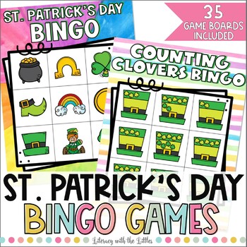 Preview of St. Patrick's Day Bingo Games | Class Party Activity | March Game