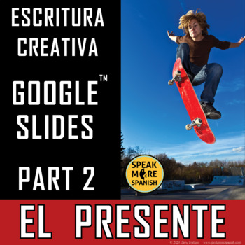 Preview of Spanish Regular Present Tense Verbs PART 2 Google(TM) Slides Digital Activities