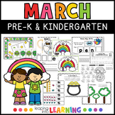 March Kindergarten Activities | Literacy | Math | Fine Motor