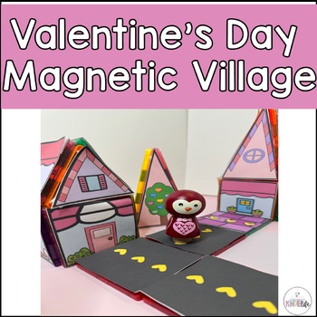 Preview of Valentine's Day Village Magnetic Tile