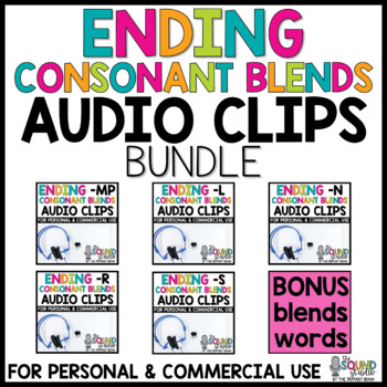 Preview of Ending Consonant Blends Audio Clips BUNDLE