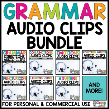 Preview of Grammar Audio Clips BUNDLE - Sound Files for Digital Resources