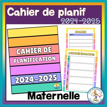 Preview of Teacher planner - colorful 2024-2025 in French