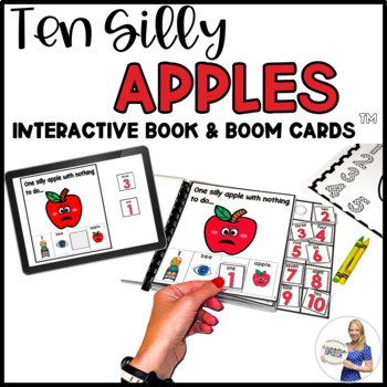 Preview of Interactive Book: Ten Silly Apples (print & digital), Counting1-10