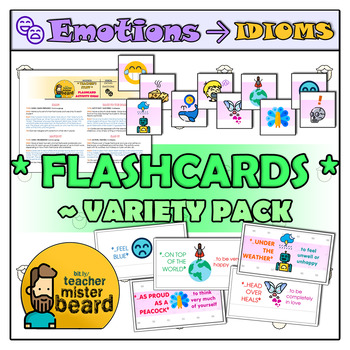 Preview of Emotions → Idioms *Flashcards* — Variety Pack