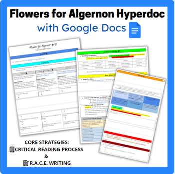 Preview of "Flowers for Algernon" Hyperdoc with Critical Reading Process & R.A.C.E. Writing