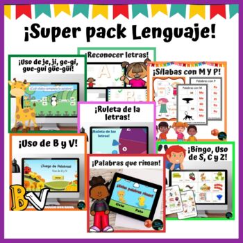 Preview of ¡Fonética y Gramática Super Bundle! Super Pack de Lenguaje