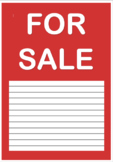 'For Sale' sign template (editable)