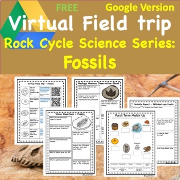 Preview of  Fossils Virtual Field Trip Rock Cycle Earth Science Digital Version