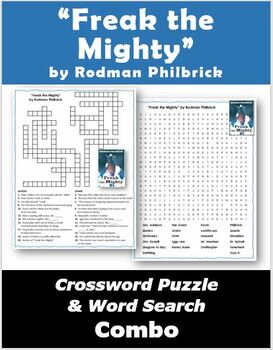 Preview of "Freak the Mighty" Crossword Puzzle & Word Search Combo
