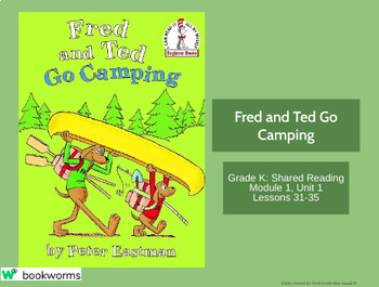 Preview of "Fred and Ted Go Camping" Google Slides- Bookworms Supplement