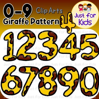Preview of [Free] 0-9 Giraffe Pattern Clipart By Just For Kids