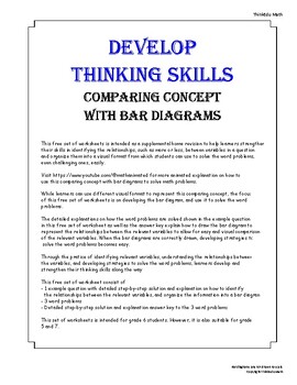 Preview of (Free) Based on Singapore Math - Develop Thinking Skills - Comparing Concept